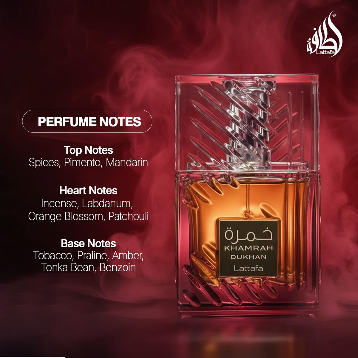 Khamrah Dukhan for Unisex Eau De Parfum Spray, 3.4 Ounce / 100 Ml