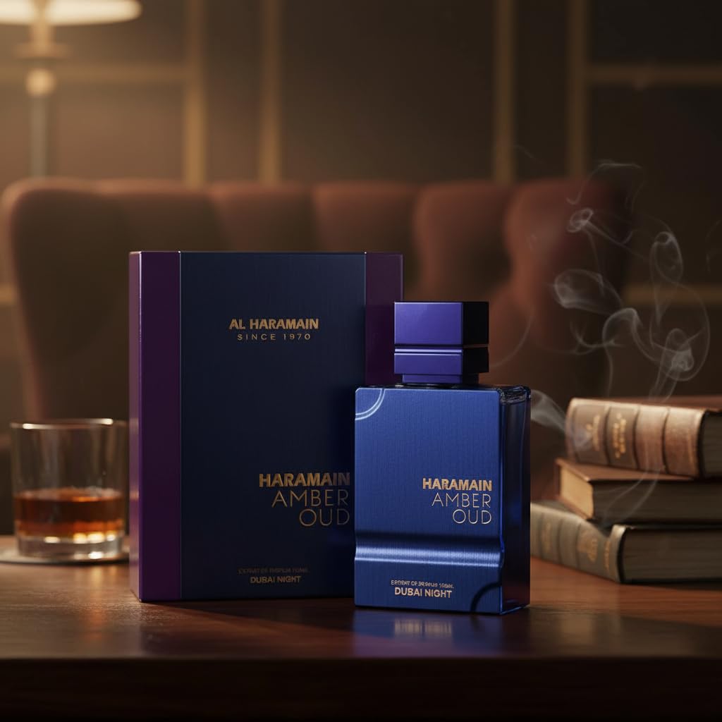 Amber Oud - Dubai Night - Oud Cologne for Men - Amber Perfume for Men - Long Lasting Perfume with Bergamot, Saffron Fragrances - 3.33 Oz