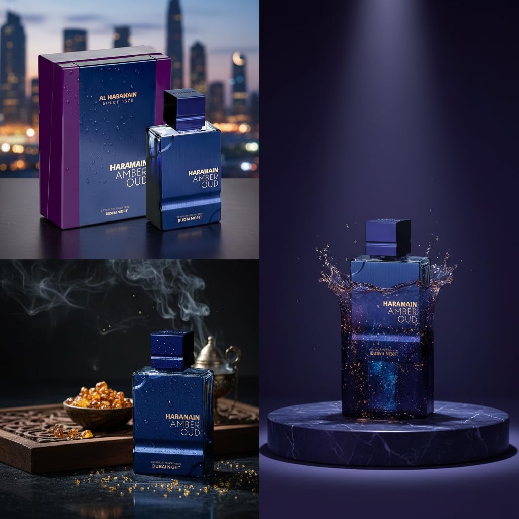Amber Oud - Dubai Night - Oud Cologne for Men - Amber Perfume for Men - Long Lasting Perfume with Bergamot, Saffron Fragrances - 3.33 Oz